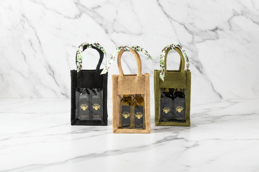 2 pack Jute Tote Sampler Set