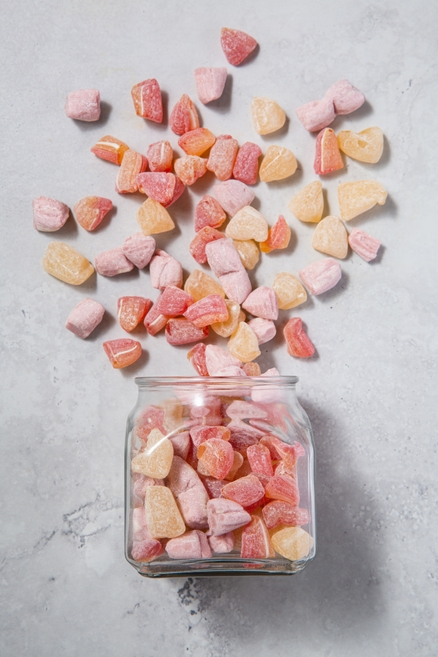 Peach Buds hard candies