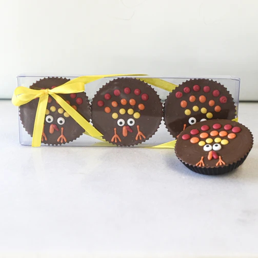 3pc Milk Chocolate Peanut Butter Turkeys