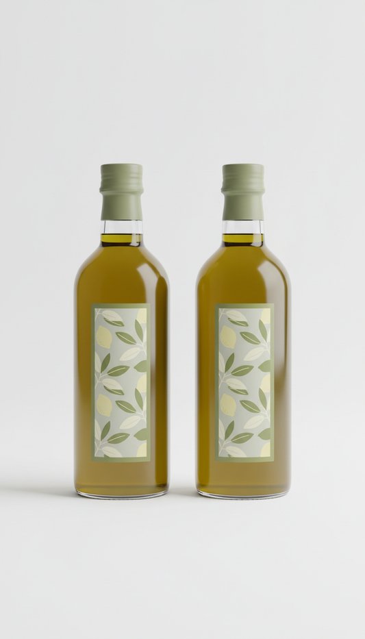 Lemon Infused Olive Oil Bottle