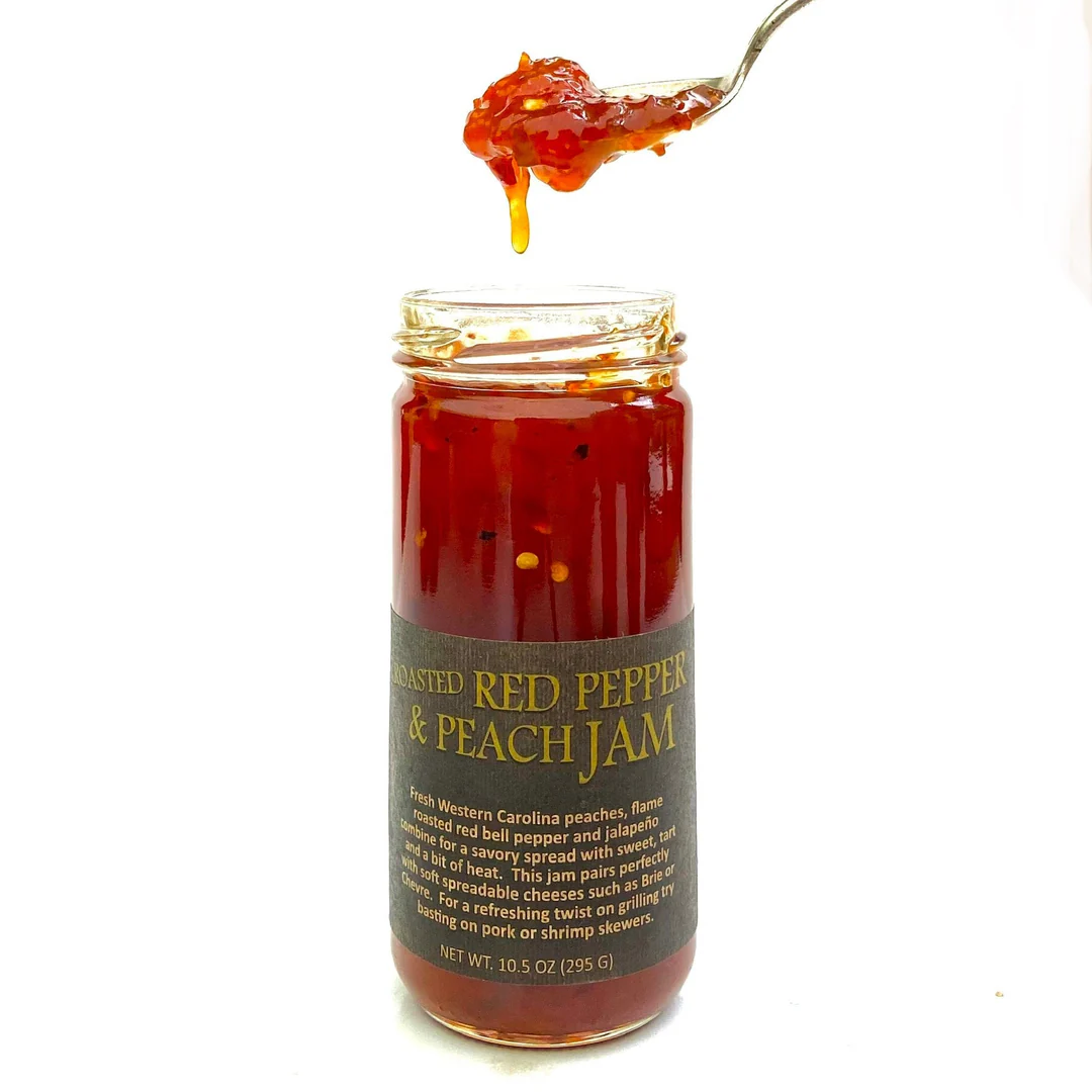 Roasted Red Pepper and Peach Jam