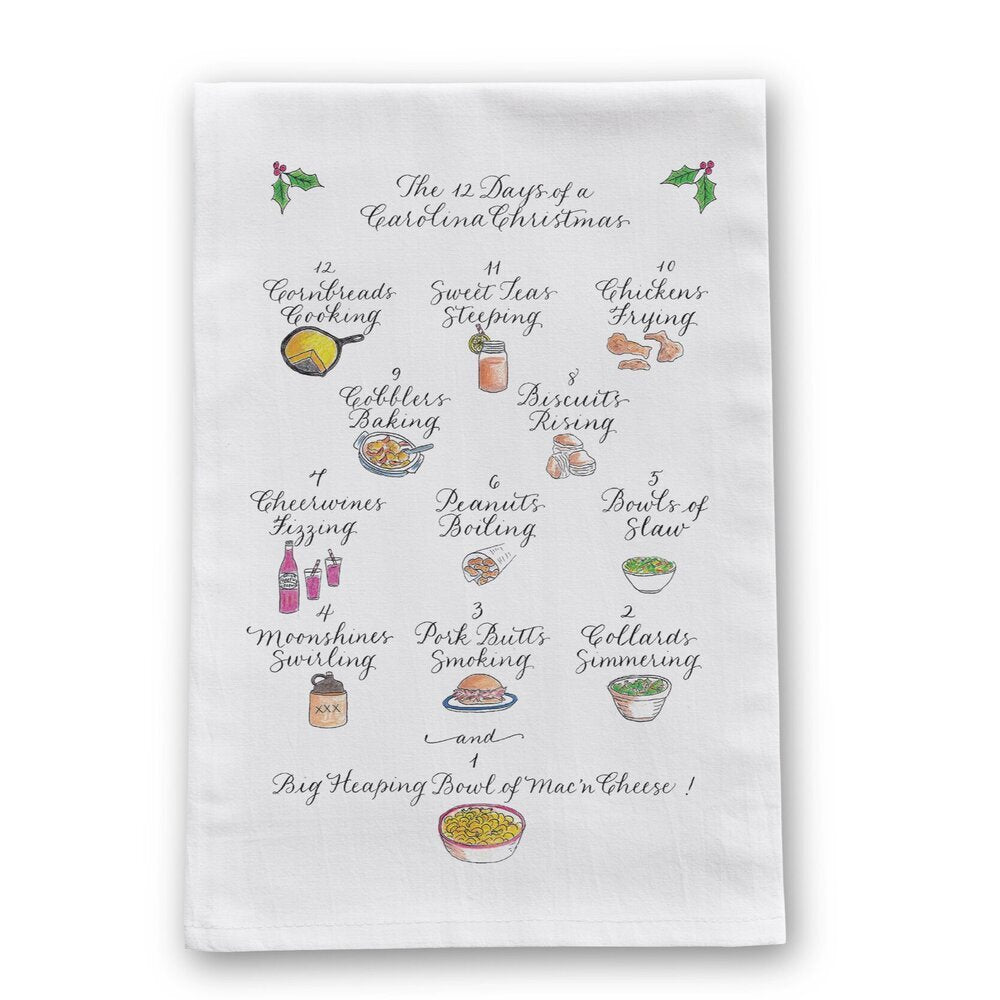 12 Days of Carolina Christmas Tea Towel