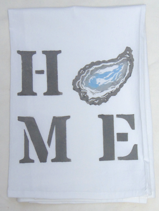 Oyster "HOME" Flour Sack Towel