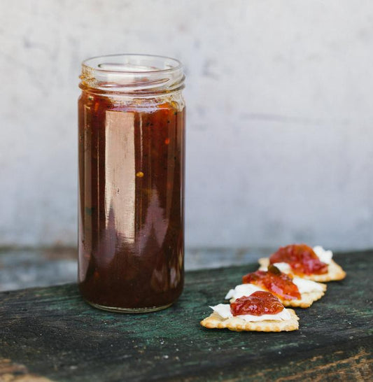 Roasted Red Pepper and Peach Jam