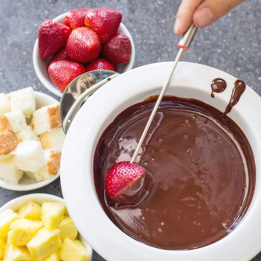 Chocolate Fondue with Olive Oil and Balsamic Vinegar