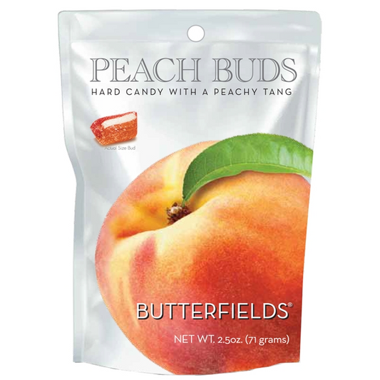 Peach Buds hard candies