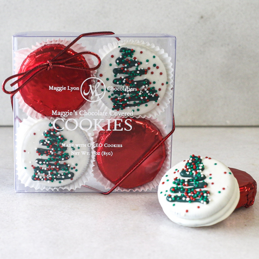 4pc Holiday Chocolate Covered Oreos