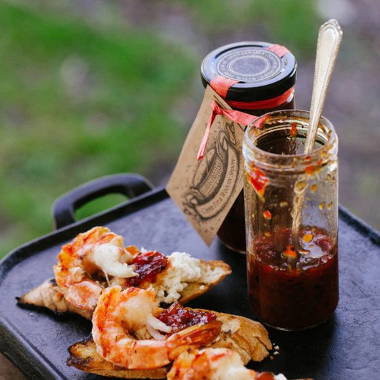 Roasted Red Pepper and Peach Jam by Copper Pot